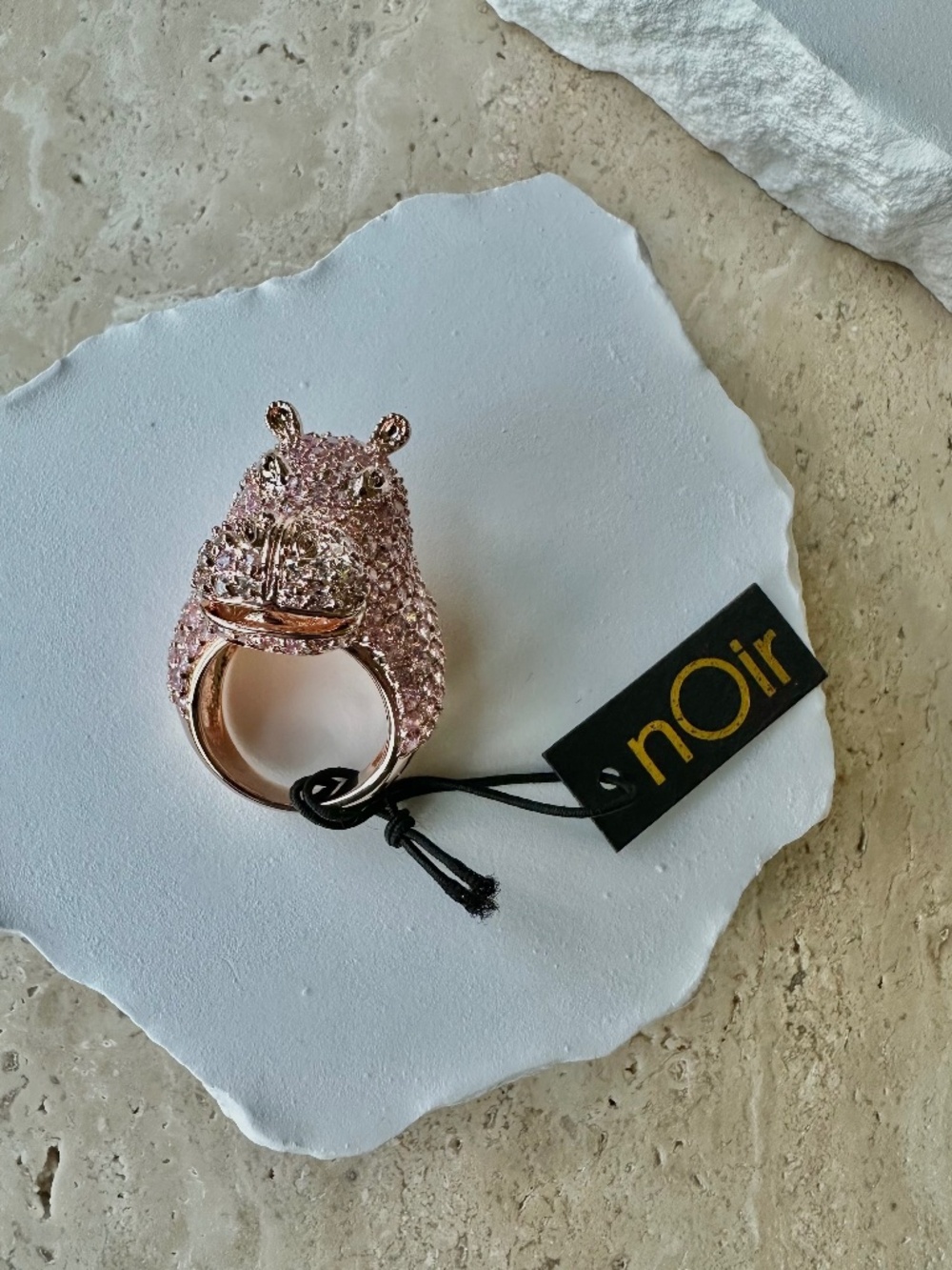 NWT | nOir Jewelry | Holly the Hippopotamus Ring - Sold out online! - Picture 3 of 5